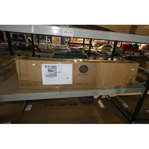 1126 - An Aadi solid wood shaker bed frame approx 4ft wide small double RRP £123. Supplied in one box, requ... 