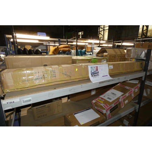 1127 - A Phaedra white bed frame approx 5ft wide RRP £96. Supplied in one box, requires assembly and no mat... 