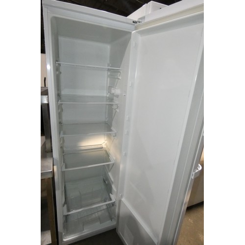 2131 - A tall white fridge by Beko, no door compartments  - trade. Tested Working