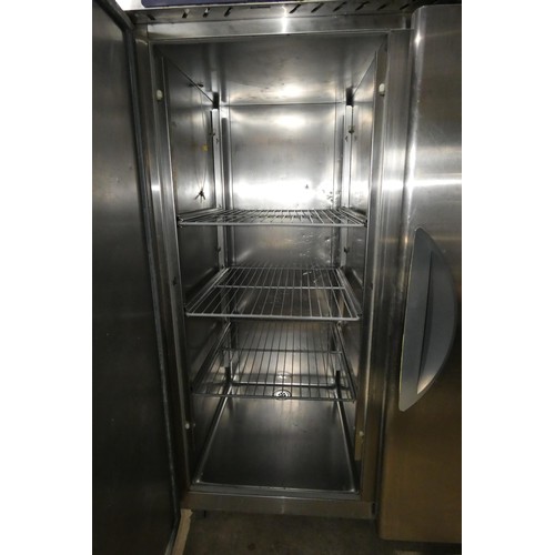 2136 - A commercial stainless steel twin door fridge by Williams no model visible, 240v - trade