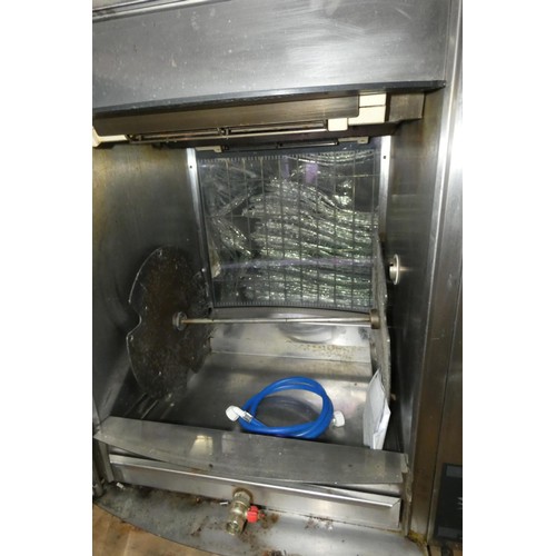 2183 - A commercial stainless steel rotisserie oven by Fri-jado type STG5-p fitted with a blue 240v industr... 