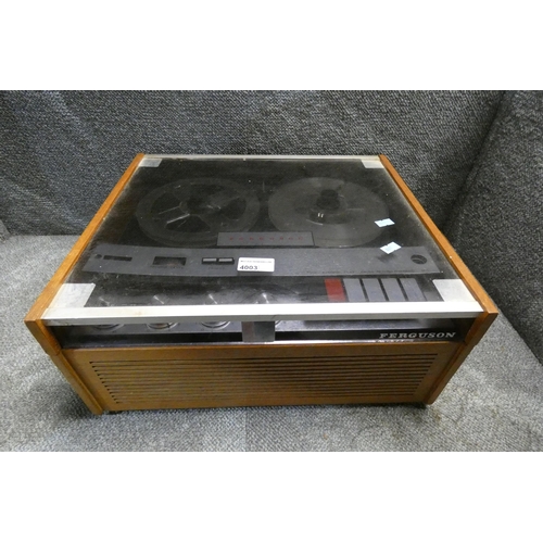 Vintage reel to reel tape recorder, and old turntable vintage