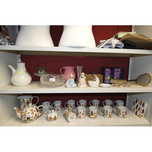 4004 - A vintage ceramic inhaler, a box set of chessmen and a quantity of decorative china, glassware and o... 