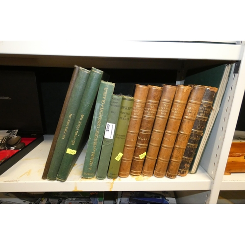 4065 - 5 vintage leather bound volumes of the 