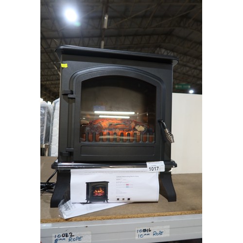 1017 - A Colman freestanding electric heater in the style of a wood burning stove RRP £177.Tested Working