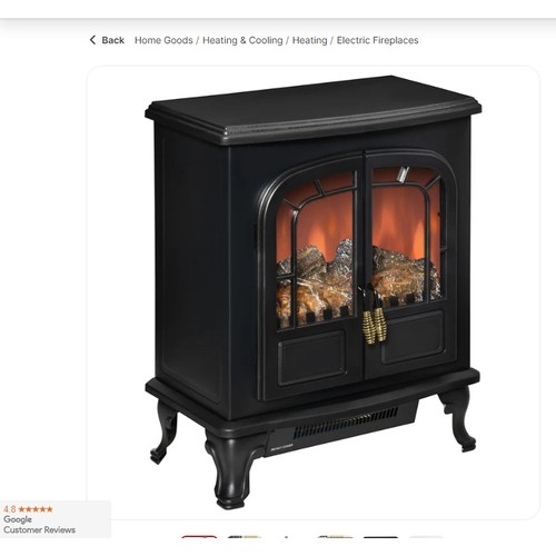 1011 - A Homcom electric heater in the style of a wood burning stove RRP £84. Tested Working