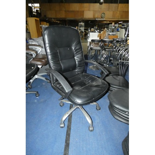 2311 - A black upholstered office swivel chair by Office Furniture Online