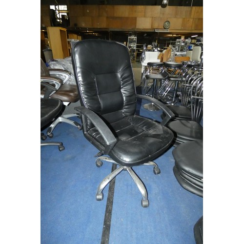 2312 - A black upholstered office swivel chair by Office Furniture Online