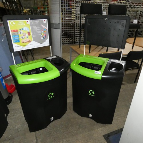 2325 - 2 x recycling / general waste bins