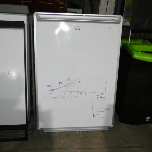 2326 - 1 x dry wipe / flip chart easel