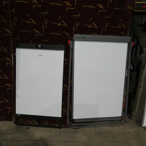 2327 - 2 x dry wipe / flip chart easels