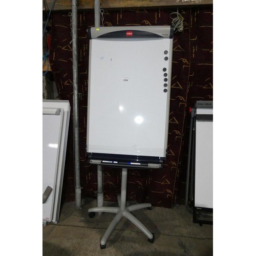 2328 - 1 x Nobo dry wipe / flip chart easel on a wheeled stand