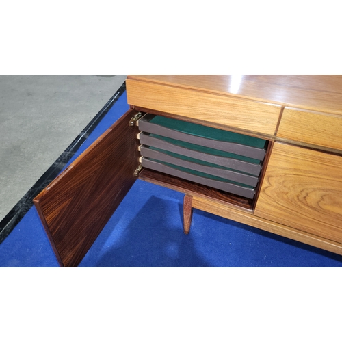 4307 - Rosewood sideboard Model FA-66 Ib Kofod-Larsen for Faarup Møbelfabrik, 1960s. 
Wear consistent with ... 