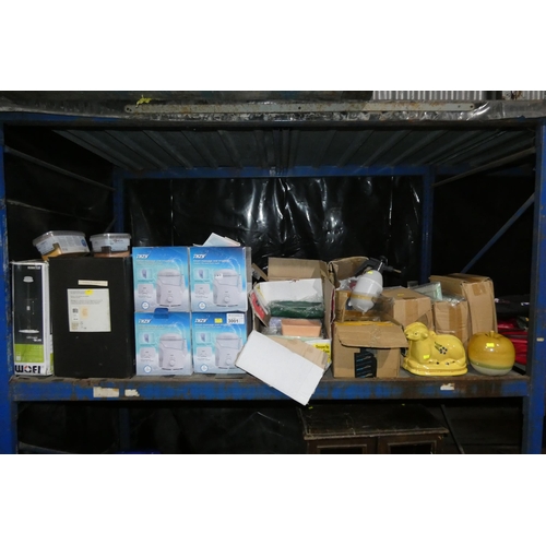 3001 - A quantity of various items including oral irrigators, candles, lights, folders etc. Contents of 1 s... 