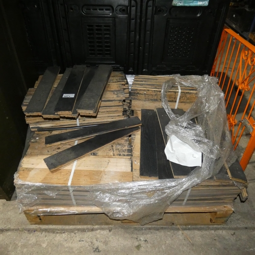 3071 - 1 pallet containing a quantity of dark stained tongue and groove wooden boards each at approx 60cm x... 