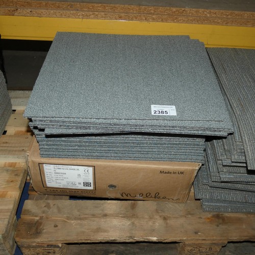 2385 - A quantity of grey carpet tiles approx 50 x 50cm