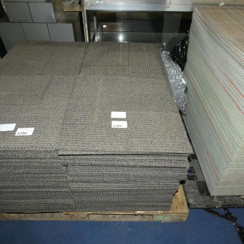 2389 - A quantity of approx 200 x dark coloured carpet tiles by Furrows each approx 50 x 50cm