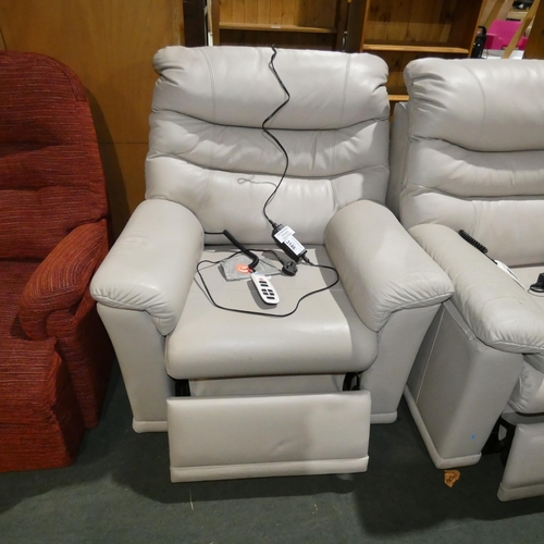 3146 - A G-Plan electric reclining armchair supplied with a 240v mains power supply and a wired remote cont... 