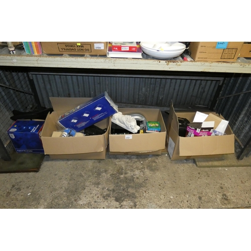 3167 - A quantity of various household items including an England cooler, an iron 240v, car mats, a paper t... 