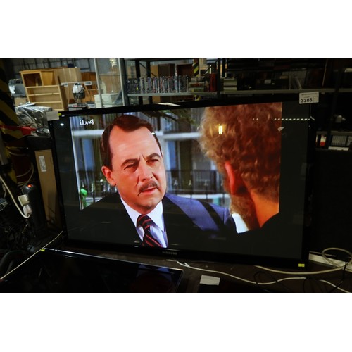 3388 - A 51 inch Samsung HDTV type PS51E450, comes with a hanging wire & remote control - trade. Tested Wor... 