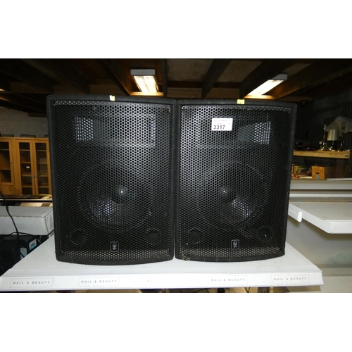 3317 - A pair of QTX loud speakers type QT10-PA