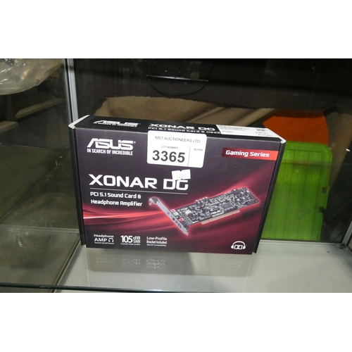 3365 - Asus gaming series 5.1 PCI sound card and headphones amplifier type Xonar DG