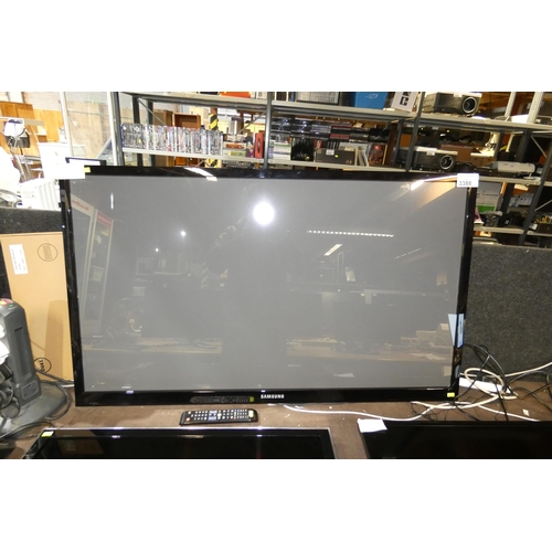 3388 - A 51 inch Samsung HDTV type PS51E450, comes with a hanging wire & remote control - trade. Tested Wor... 