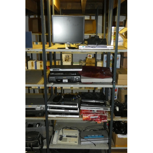 3440 - A quantity of various electronic related items including DVD players, a monitor, PVRs, a fax machine... 