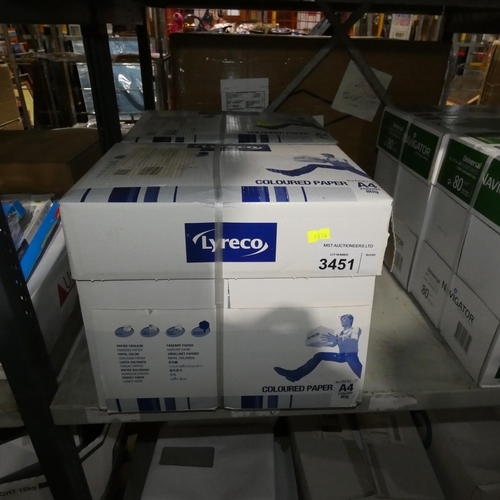 3451 - 2 boxes of blue paper A4 by Lyreco