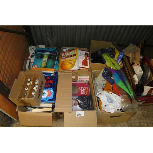 3316 - A large quantity of various items including books, games, cameras etc trade