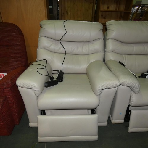 3146 - A G-Plan electric reclining armchair supplied with a 240v mains power supply and a wired remote cont... 