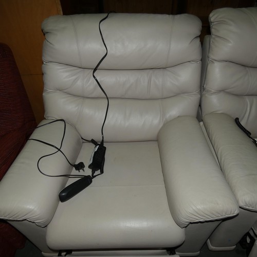 3146 - A G-Plan electric reclining armchair supplied with a 240v mains power supply and a wired remote cont... 