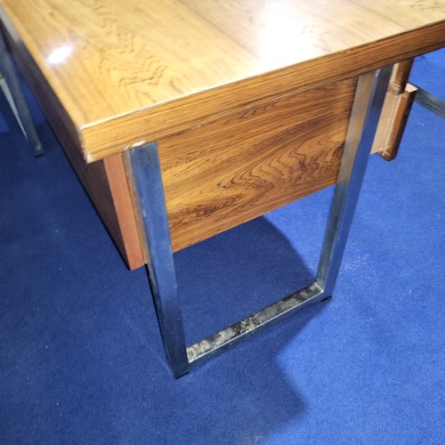 4309 - Vintage Gordon Russell Rosewood Veneered GR Series 1 Desk & return with Chrome Details from the Pres... 