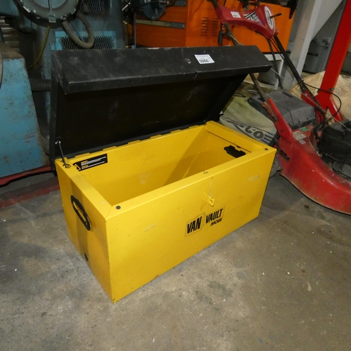 5060 - A Van Vault Mobi tool storage box with lift up lid approx 77 x 45 x 37cm high. Box is unlocked and n... 