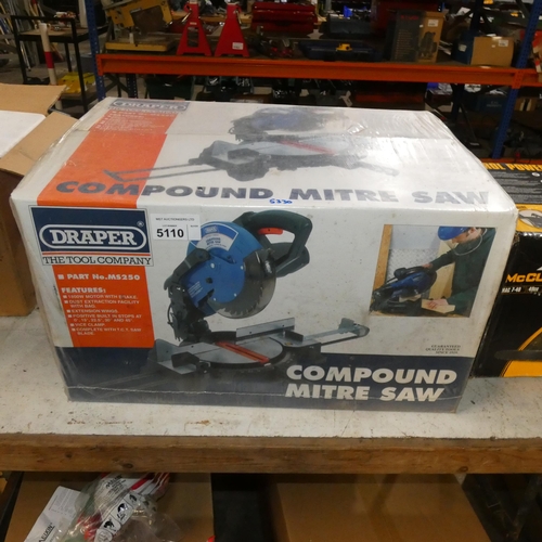 5110 - A Draper compound mitre saw type MS250, 110v