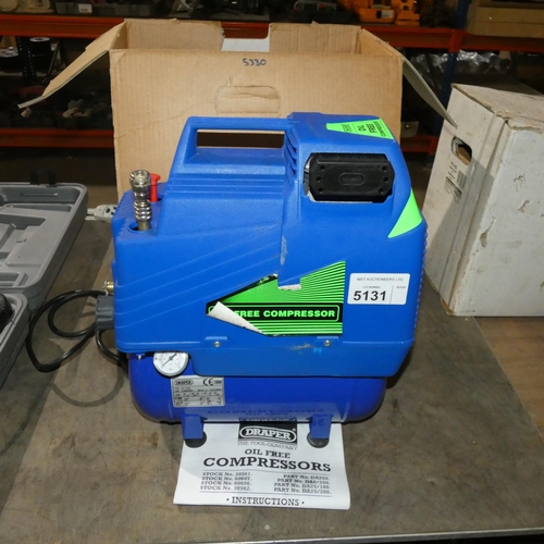 5131 - A Draper oil free compressor type DA6/200, 240v