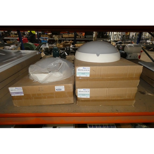 5222 - 5 x Dextra emergency dome lights type AMEDIP65 L20 M3 C84