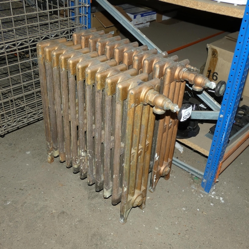 5239 - 2 x vintage cast iron radiators