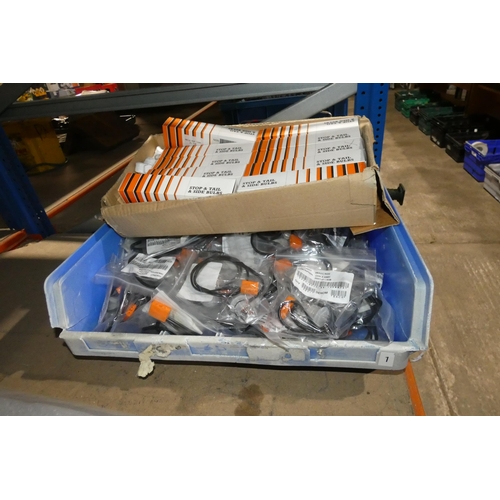 5281 - 1 box containing a quantity of L183B cable assemblies and 1 box containing stop & tail & side bulbs