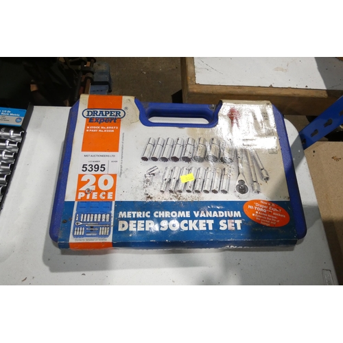 5395 - A Draper Expert 20 piece 1/2 inch drive metric deep socket set