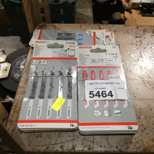 5464 - 25 x packs of various type jigsaw blades. Not practical to list in detail so please view or see phot... 