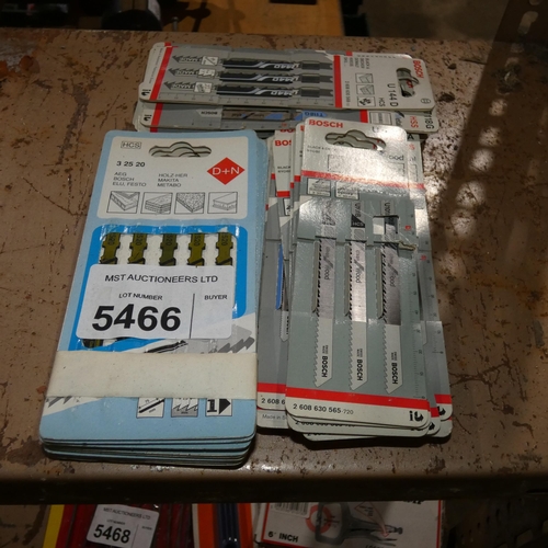 5466 - 25 x packs of various type jigsaw blades. Not practical to list in detail so please view or see phot... 