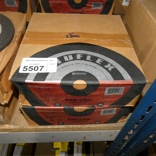 5507 - 2 x boxes of Truflex metal grinding discs 230 x 6 x 22.2mm (each box contains 10 discs so 20 in tota... 