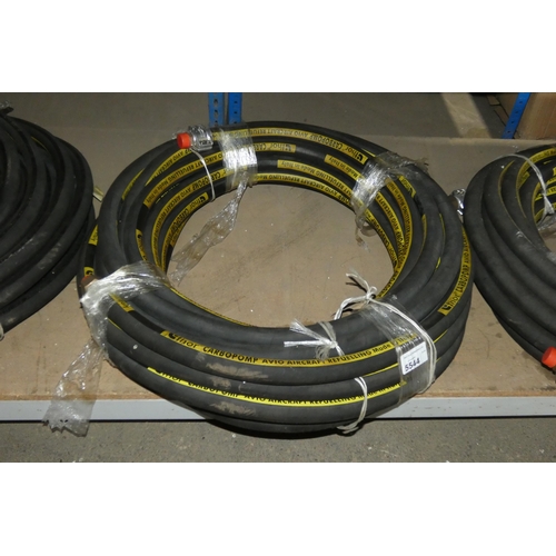 5544 - A length of ex-MOD Thor Carbopomp Avio Aircraft Refuelling hose (exact length unknown)