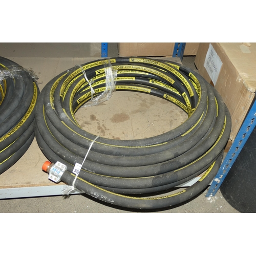 5545 - A length of ex-MOD Thor Carbopomp Avio Aircraft Refuelling hose (exact length unknown)