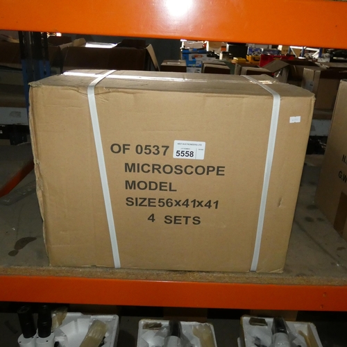 5558 - 4 x Microtec CM-3 educational / student microscopes (up to 400x magnification). Unused, boxed and or... 