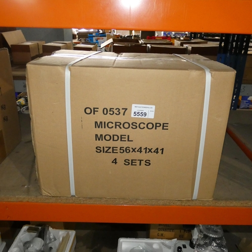 5559 - 4 x Microtec CM-3 educational / student microscopes (up to 400x magnification). Unused, boxed and or... 