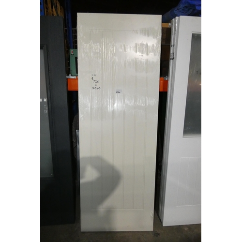 5794 - 2 x cream doors each at approx 726 x 2040mm