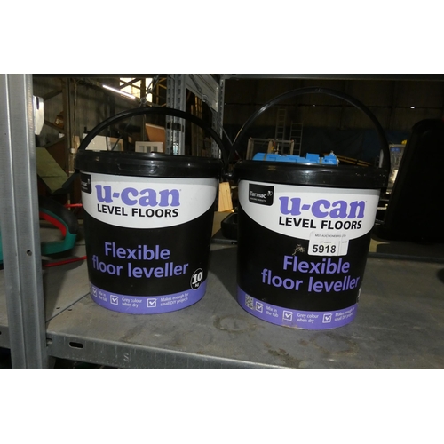 5918 - 2 x 10kg tubs of Tarmac flexible floor leveller