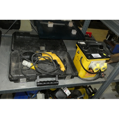 5921 - 1 x Dewalt drill 110v and 1 x site transformer 110v / 3.3kva